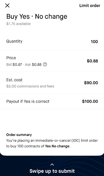 Robinhood Number of contracts